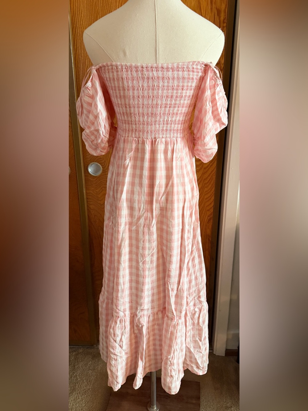 Reformation Rupert Dress in Pink Checkered - Picture 4 of 7